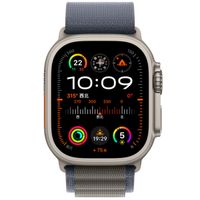 WiWu Bracelet Alpine en nylon Apple Watch Series 1 t/m 11 / SE / Ultra (44/45/46/49 mm) - Bleu