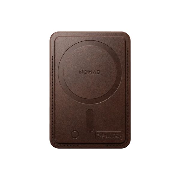 Nomad Horween Portefeuille Mag en cuir avec Apple Find My Tracking - Rustic Brown