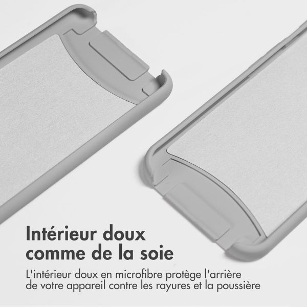 imoshion Coque de couleur avec cordon amovible iPhone SE (2022 / 2020) / 8 / 7 - Gris