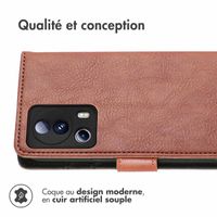 imoshion Étui de téléphone portefeuille Luxe Xiaomi 13 Lite - Brun