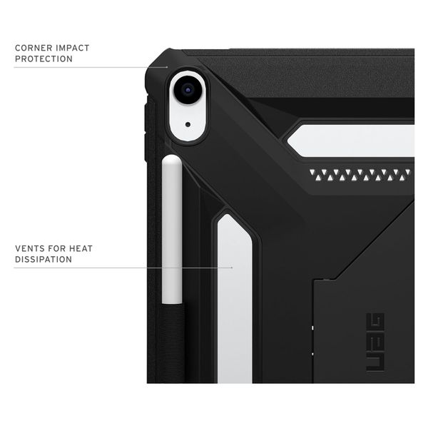 UAG Scout Plus Backcover met stand Apple iPad 11 (2025) 11 inch A16 / iPad 10 (2022) 10.9 inch - Black