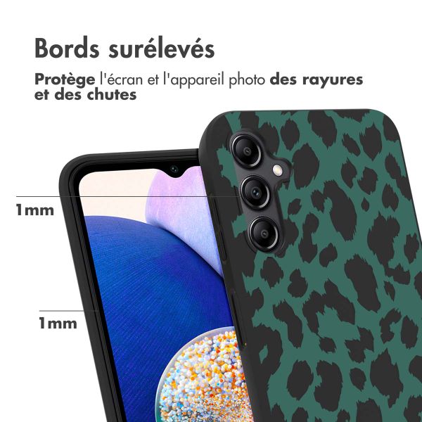 imoshion Coque Design Samsung Galaxy A14 (5G/4G) - Léopard - Vert / Noir