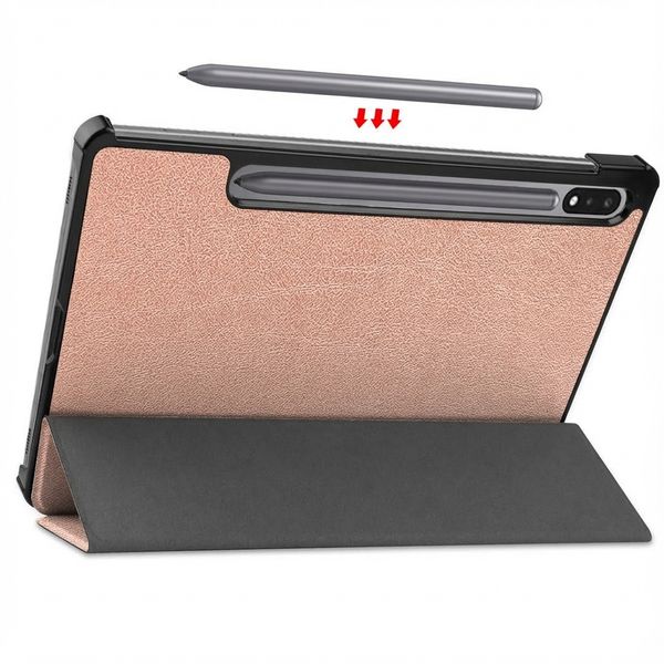 imoshion Coque tablette Trifold Samsung Galaxy Tab S8 / S7 - Rose Doré