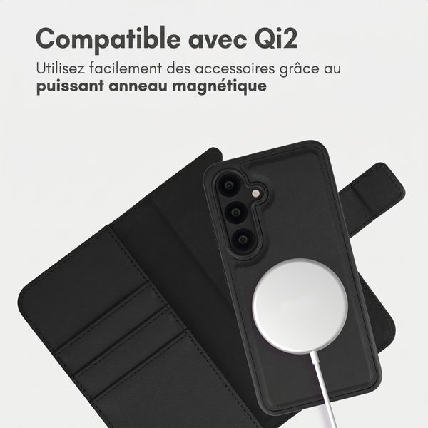 imoshion Étui portefeuille luxe 2-en-1 amovible Samsung Galaxy S25 - Noir