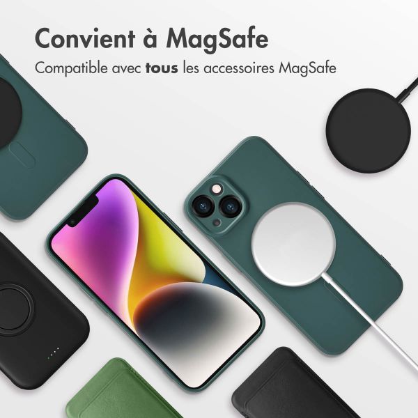 imoshion Coque Couleur avec MagSafe Apple iPhone 14 - Vert foncé