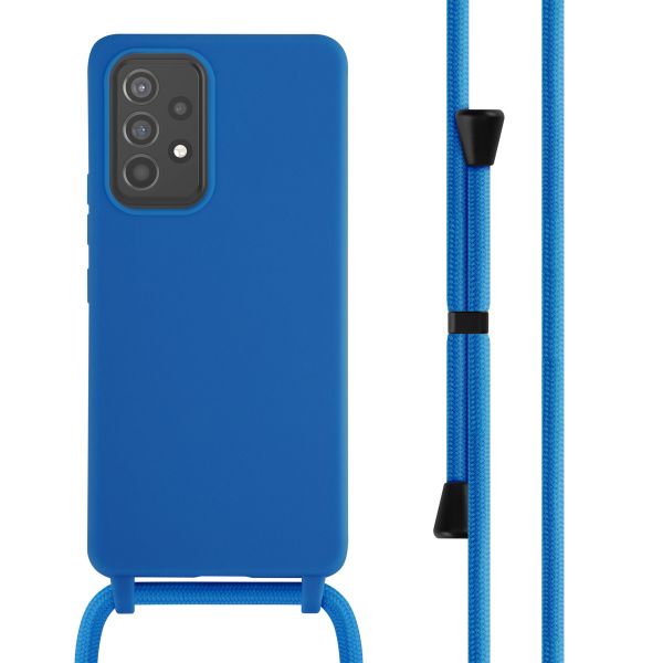 imoshion ﻿Coque en silicone avec cordon Samsung Galaxy A53 - Bleu