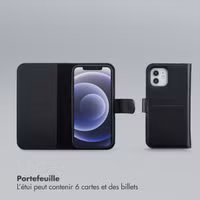 Selencia Étui portefeuille amovible Olyn avec MagSafe Apple iPhone 12 (Pro) - Noir