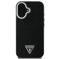 Guess Coque Grained Triangle MagSafe iPhone 16 - Black