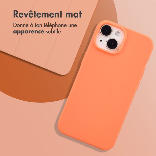 imoshion Coque Couleur Apple iPhone 15 - Apricot Crush Orange