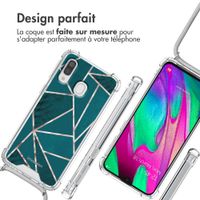 imoshion Coque Design avec cordon Samsung Galaxy A40 - Petrol Green Graphic