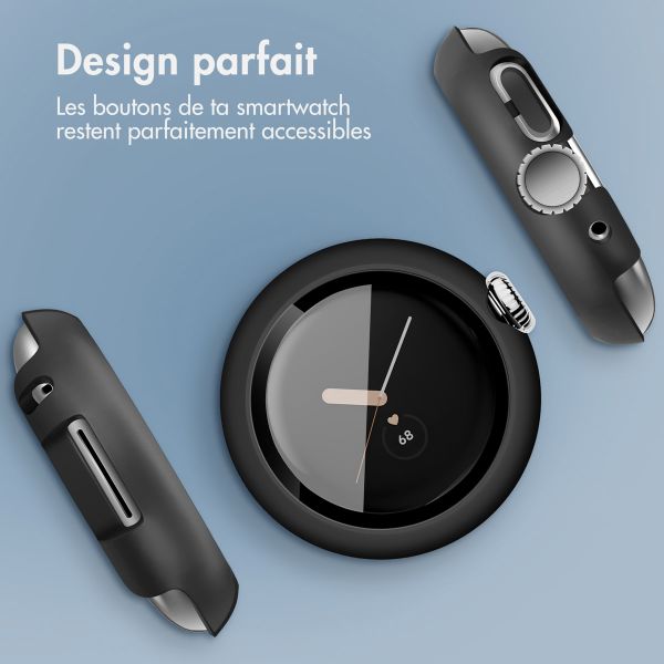 imoshion Coque rigide à couverture complète Google Pixel Watch / Watch 2 / Watch 3 / Watch 4 (41 mm) - Noir