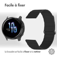imoshion Bracelet en cuir magnétique  - Connexion universelle 22 mm - Noir