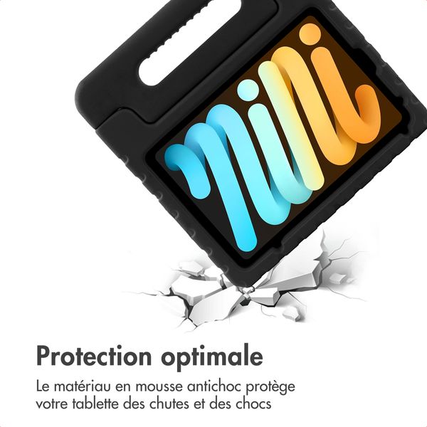 imoshion Coque kidsproof avec poignée Apple iPad Mini 7 (2024) / iPad Mini 6 (2021) - Noir