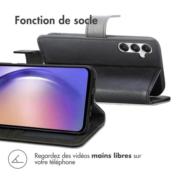 imoshion Étui de téléphone portefeuille Luxe Samsung Galaxy A55 - Noir