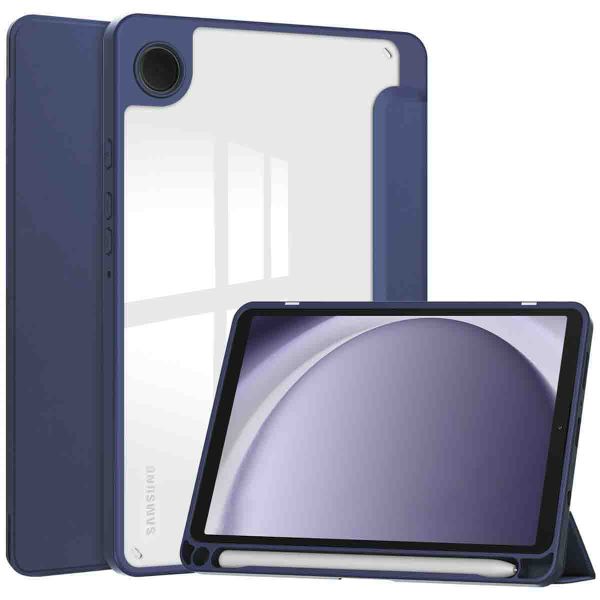 imoshion Coque tablette rigide Trifold Samsung Galaxy Tab A9 8.7 pouces - Bleu foncé