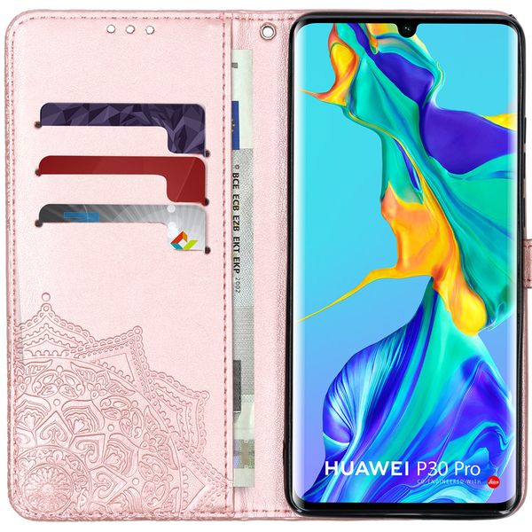 Etui de téléphone portefeuille Huawei P30 Pro - Rose