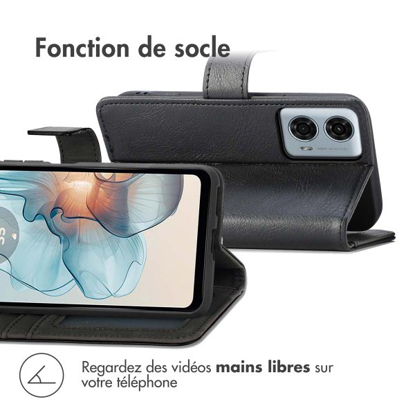 imoshion Étui de téléphone portefeuille Luxe Motorola Moto G24 Power - Noir