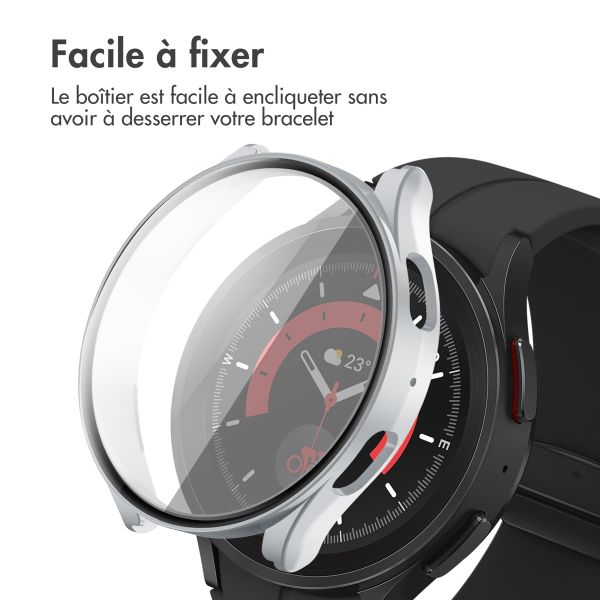 imoshion Coque rigide à couverture complète Samsung Galaxy Watch 5 40 mm - Argent