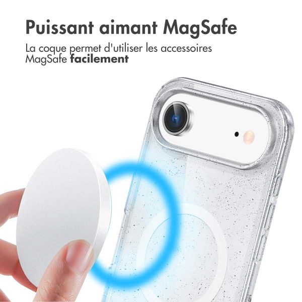 imoshion Coque Pailletée avec MagSafe Apple iPhone Air - Transparent