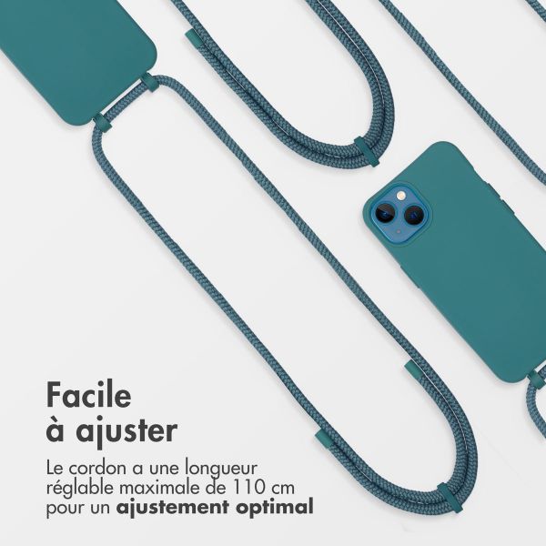 imoshion Coque de couleur avec cordon amovible MagSafe iPhone 13 - Dark Green