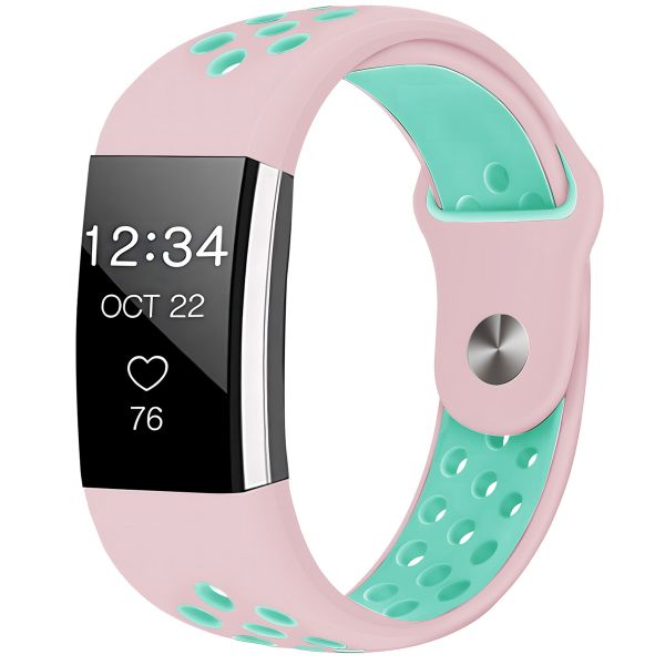 imoshion Bracelet sportif en silicone Fitbit Charge 2 - Rose  /  Menthe verte