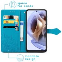 imoshion Etui de téléphone portefeuille Mandala Motorola Moto G31 / G41 - Turquoise