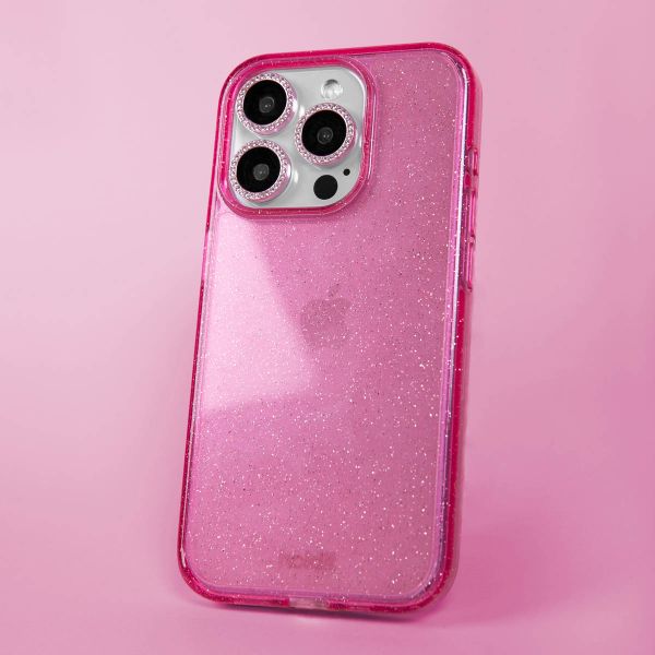Holdit Protection Caméra Paillettes Apple iPhone 15 Pro / 15 Pro Max - Pink