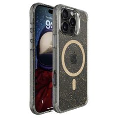 imoshion Coque arrière transparente Pailletée avec MagSafe Apple iPhone 16 Pro Max - Doré