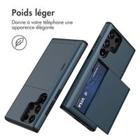 imoshion Coque arrière avec porte-cartes Samsung Galaxy S23 Ultra - Bleu foncé