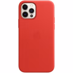 Apple Coque Leather MagSafe Apple iPhone 12 (Pro) - Red