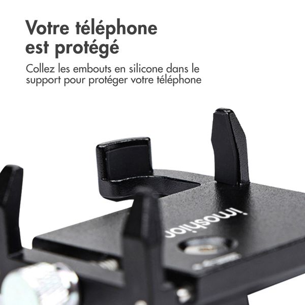 imoshion Support de téléphone pour vélo et moto - Aluminium - Léger - Ajustable - Noir