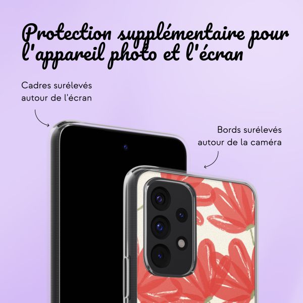 Coque personnalisée avec des fleurs Samsung Galaxy A53 - Transparent