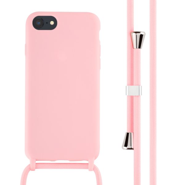 imoshion ﻿Coque en silicone avec cordon iPhone SE (2022 / 2020) / 8 / 7 - Rose