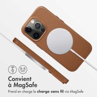 Accezz Coque arrière en cuir avec MagSafe Apple iPhone 14 Pro - Sienna Brown