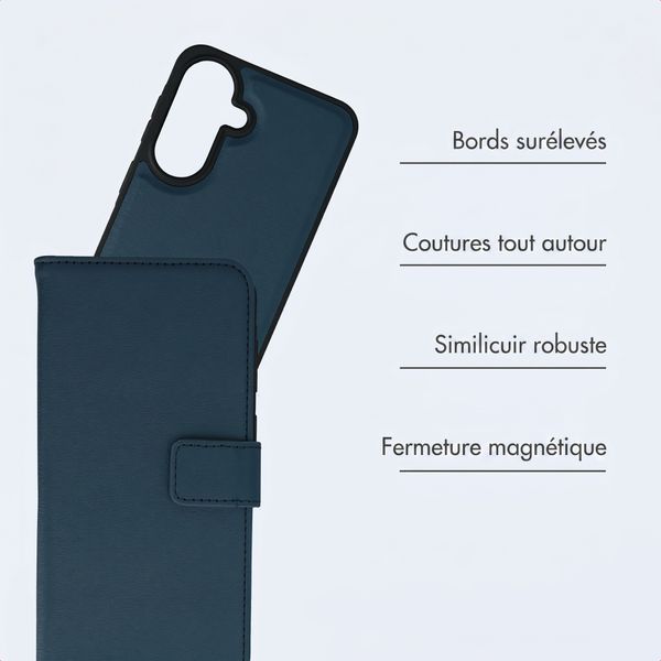 imoshion Étui portefeuille luxe 2-en-1 amovible Samsung Galaxy A57 (5G) - Bleu