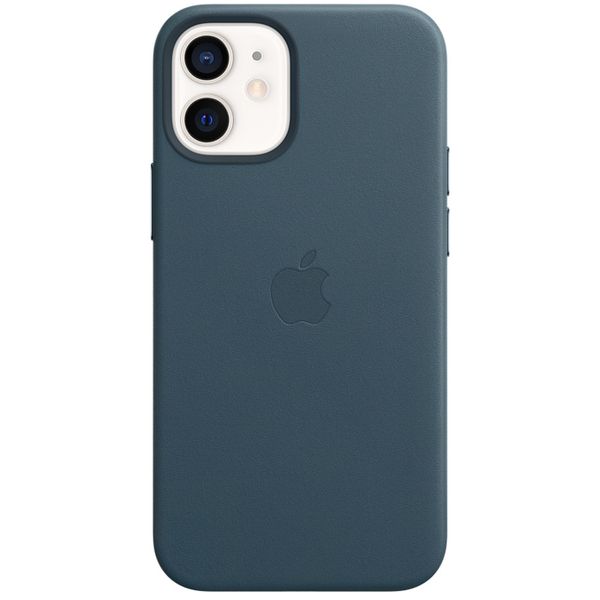 Apple Coque Leather MagSafe iPhone 12 Mini - Baltic Blue