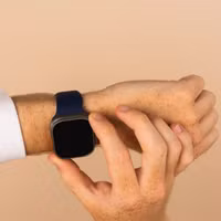 imoshion Bracelet en silicone⁺ Apple Watch Series 1 t/m 11 / SE / Ultra (44/45/46/49 mm) - Taille M/L - Midnight