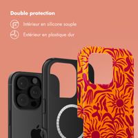 Selencia Coque arrière Vivid avec MagSafe Apple iPhone 16 Pro - Tropical Vibes Apricot