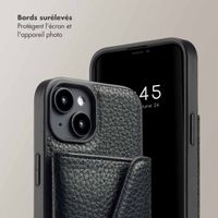 Selencia Coque à cordon avec porte-cartes enveloppe Sera iPhone 14 - Noir