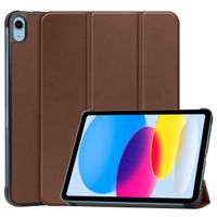 imoshion Coque tablette Trifold iPad 10 (2022) 10.9 pouces - Brun