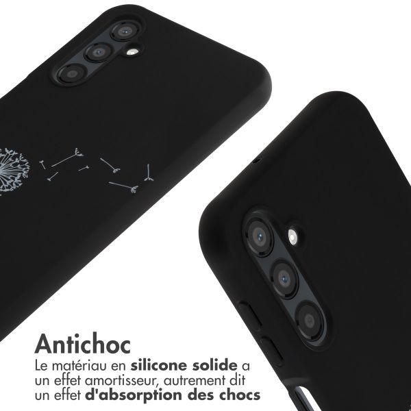 imoshion Coque design en silicone avec cordon Samsung Galaxy A25 (5G) - Dandelion Black