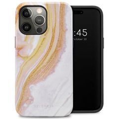 Selencia Coque arrière Vivid Apple iPhone 14 Pro Max - Chic Marble Gold