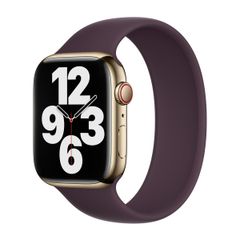 Apple Bracelet Boucle unique en Silicone Apple Watch | 44/45/46/49 mm - Taille 9 - Dark Cherry