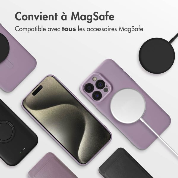 imoshion Coque Couleur avec MagSafe iPhone 15 Pro Max - Violet