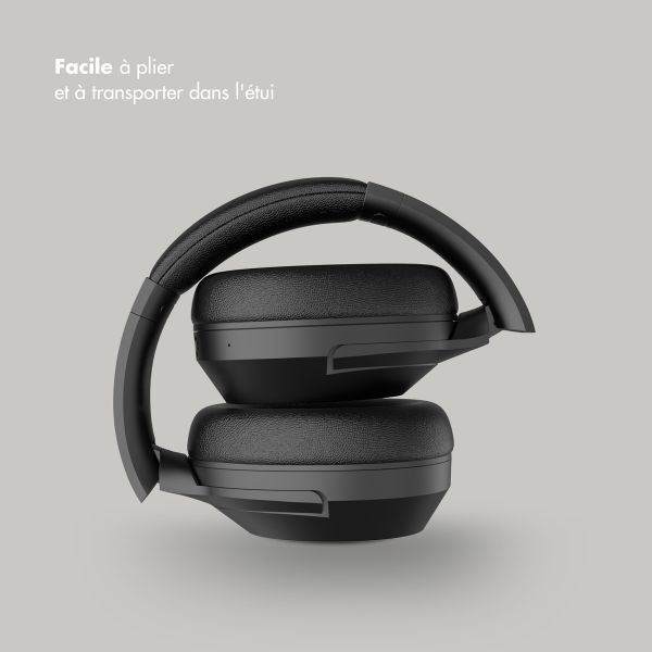 Selencia Casque sans fil Urban Play - Réduction active du bruit (ANC) - Avec étui de rangement - Midnight Black