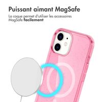 imoshion Coque Pailletée avec MagSafe Apple iPhone 12 (Pro) - Paillettes Rose