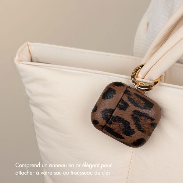 Selencia Coque Sabi Apple AirPods Pro / Pro 2 - imprimé léopard - Mocha Brown