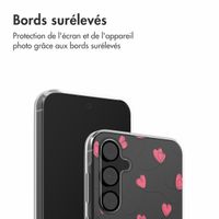 imoshion Coque design pour Samsung Galaxy A55 - Dusty Rose Connected Hearts