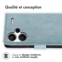 imoshion Étui de téléphone portefeuille Luxe Xiaomi Redmi Note 13 Pro Plus (5G) - Bleu clair