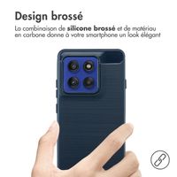imoshion Coque Brushed Motorola Edge 60 Pro - Bleu foncé